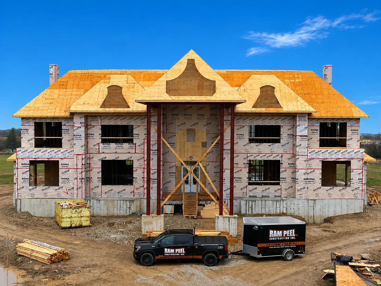 Custom home built by Ram Peel Construction